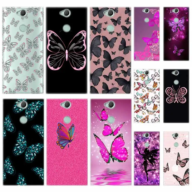 Butterfly Pink Love Silicon TPU Case For Sony Xperia L1 L2 L3 X XA XA1 XA2 XA3 XZ XZ1 XZ2 XZ3 XZ4 Plus Compeact | Мобильные телефоны