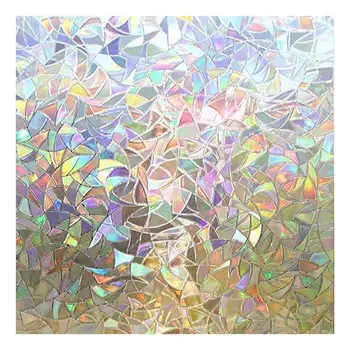 

3D No Glue Static Decorative Privacy Window Films For Glass Non-Adhesive Heat Control Anti Uv 23.6In. By 78.7In. (60 X 200Cm)