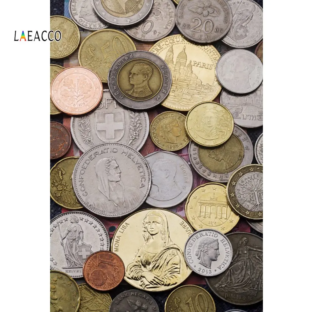 

Laeacco Coins Of Different Countries Wallpaper Baby Learning Pattern Photo Backgrounds Photocall Photography Backdrops