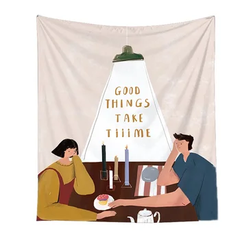 

Aesthetic Tapestry Wall Hanging Nordic Style Large Simple Tapestry Psychedelic College Dorm Wandteppich House Decoration EB50GT