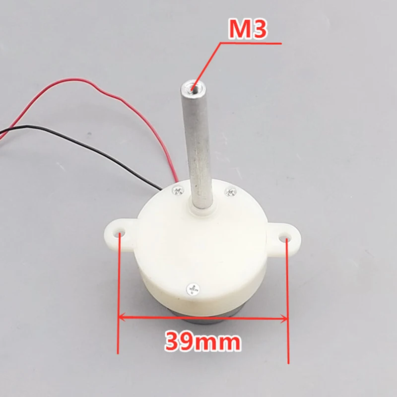 DC 6 V-12 V 10RPM медленная скорость микро 300 коробка передач турбо мотор-редуктор для снижения скорости двигателя 38 мм Длинный резьбовой вал DIY хобби игрушка модель