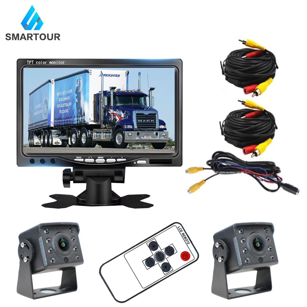 4 Pin 7 Tft Lcd Color Monitor Rear View Reverse Backup