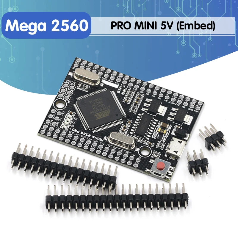 Mega 2560 PRO MINI 5V (Embed) CH340G ATmega2560-16AU with male pinheaders Compatible for arduino | Электроника
