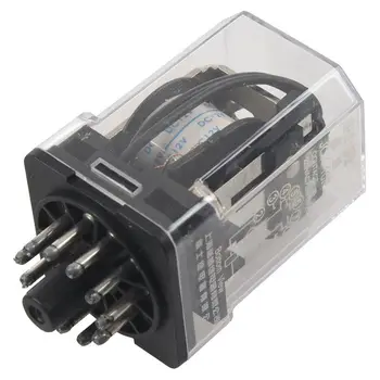 

JQX-10F-3Z DC 12V Coil Voltage 3PDT Power Relay 10A w Socket,Black&Clear