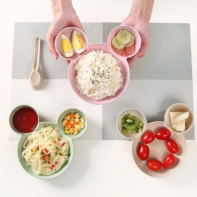 1 шт. детская мультяшная миска Милая мышка Ланч-бокс пластиковая тарелка для