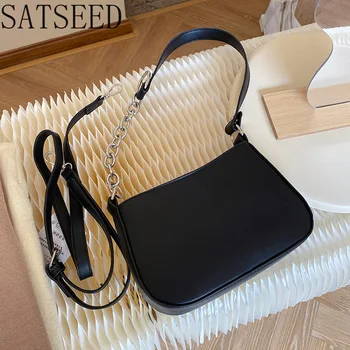 

Underarm Bag Women Crossbody Stitching Metal Ring Underarm Bag Street Zipper PU Bag Shoulder Handbag for Women 2020