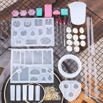 

128pc Silicone Casting Molds For Resin Uv Resin Epoxy For Handmade Crystal Glue Diy Craft Jewelry Pendant Making Tools
