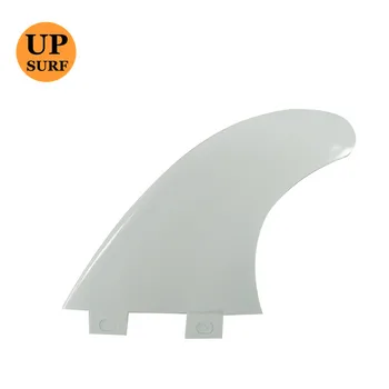 

10 sets High quality white M size plastic Nylon+fiberglass FCS surf fins G5 size surf board fins