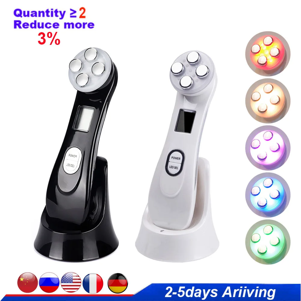 Мезотерапия для лица Электропорация RF радиочастота светодиодный фотон подтяжка