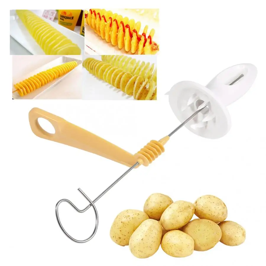 Торнадо картофельный спиральный резак слайсер спиральные картофельные чипсы с 4 плюсами Картофельная башня делая твист измельчитель инструменты для приготовления пищи