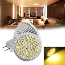 MR16 светодиодный светильник 5W 12V 3528 60SMD теплый белый свет трубки 300LM лампа прожектор