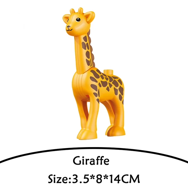 Brick Animal Spelling Building Blocks New Animal Cartoons Sea Flamingo Compatible With Brick Toy For Children Christmas Gift giraffe