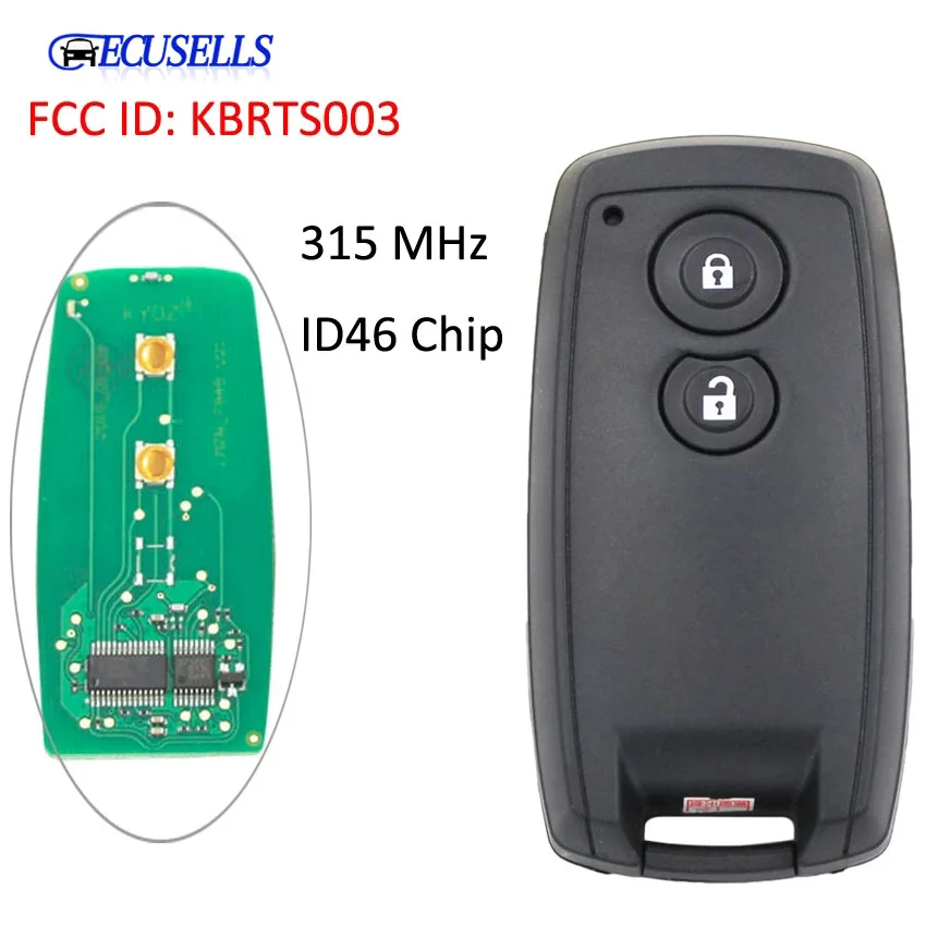 Совершенно новый 2 кнопочный ключ для Suzuki SX4 Grand Vitara Swift 315 МГц ID46 чип FCC ID: KBRTS003|button