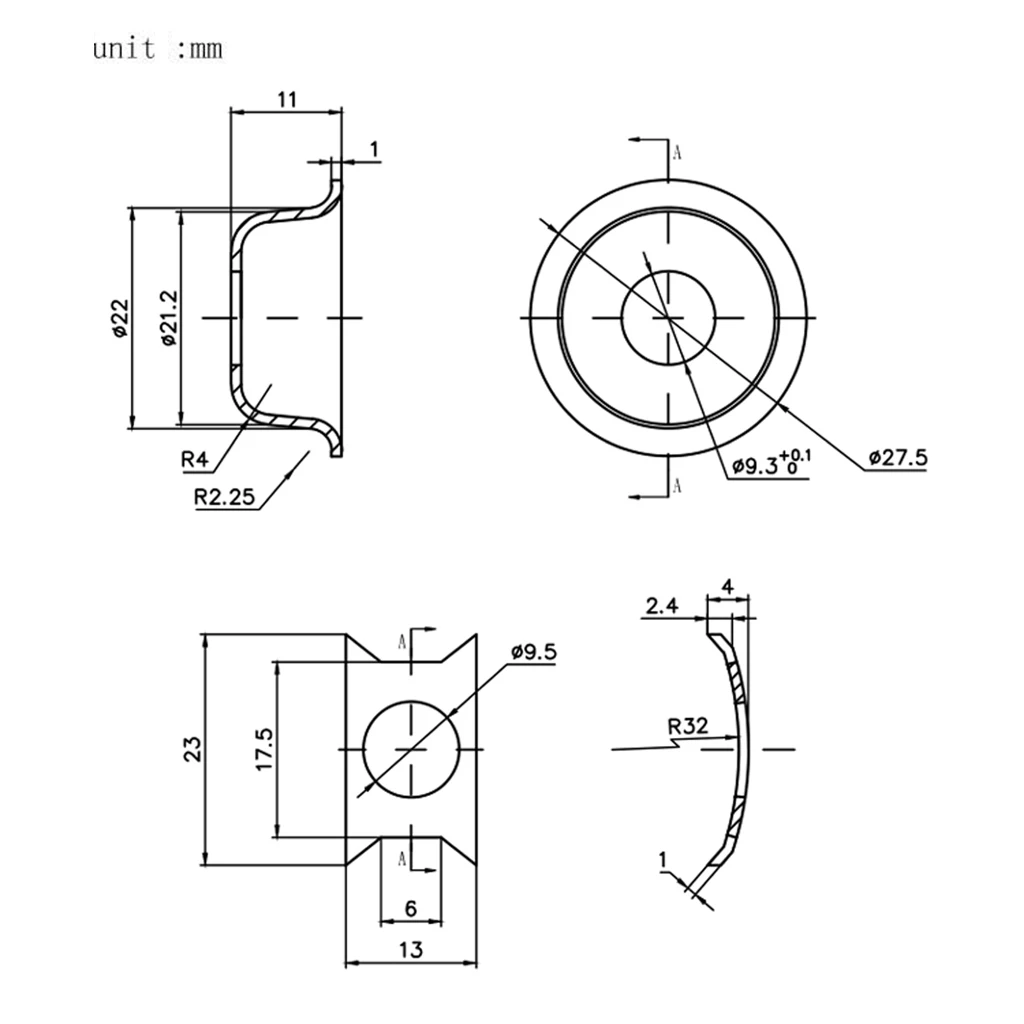 1/4inch Mono Output Jack Socket with Cover for Telecaster Electric Guitar
