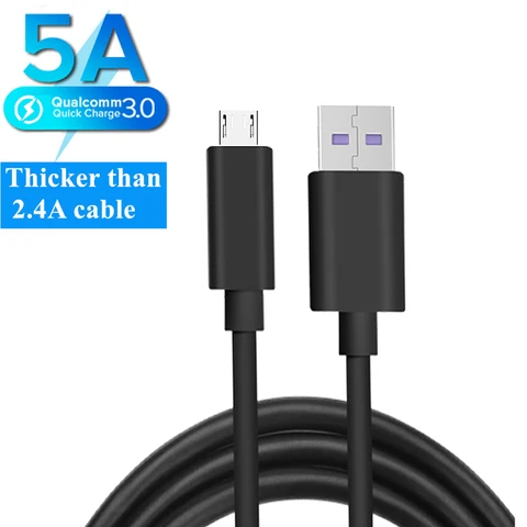 Fast Charging Micro USB Cable Mobile Phone Charger Cord For Samsung S7 Huawei Xiaomi Tablet Android Quick Phone Charge Cables