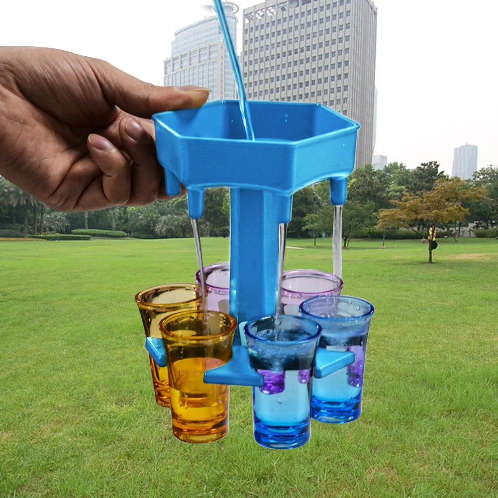 6 Shot Glass Dispenser and Holder For Filling Liquids Shots Multiple SP99 | Дом и сад