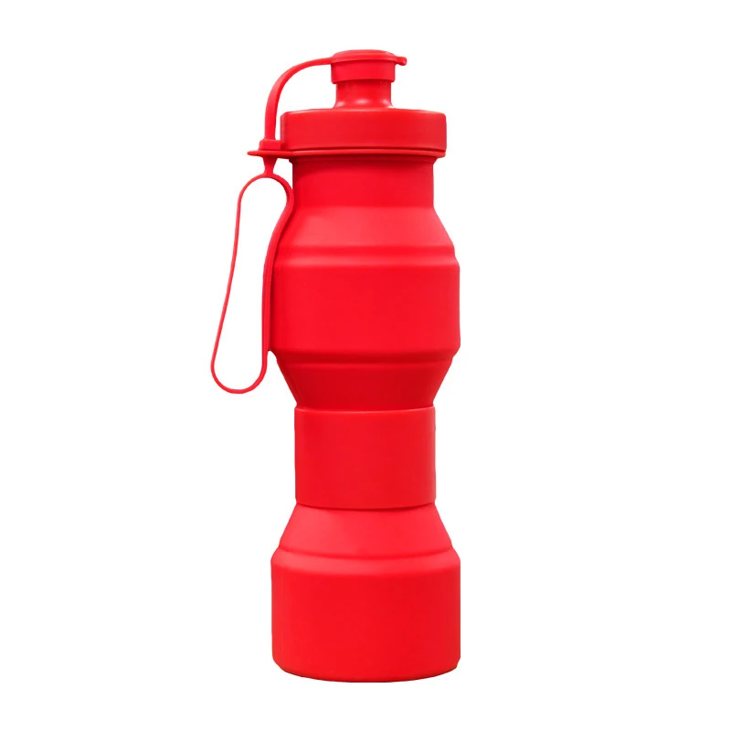 Red Новые Креативные сдавливаемые регулируемые бутылки для воды, складные бутылки для спорта, путешествий, альпинизма, пешего туризма, бутылки для напитков, чайник 800 мл - Цвет: Red