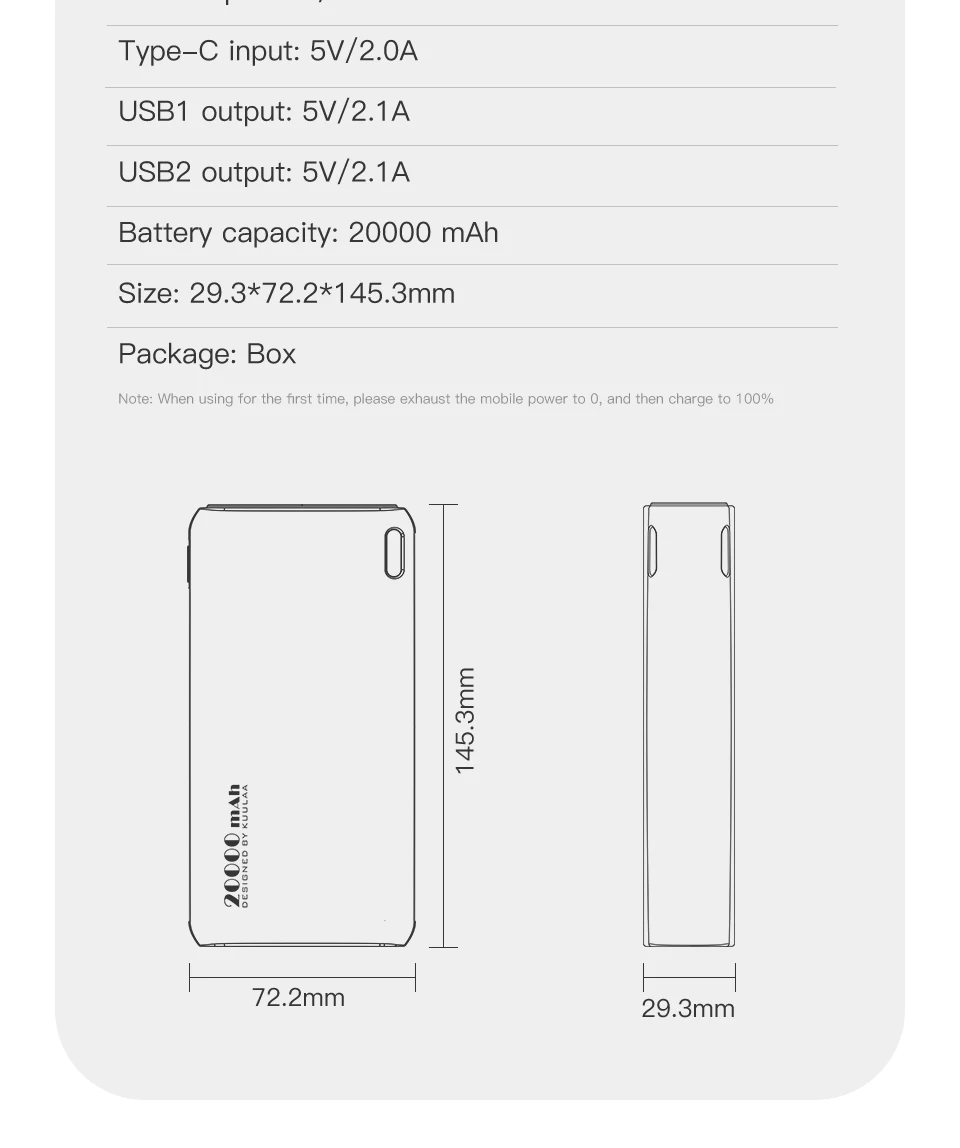 best power bank brand KUULAA 20000mAh Power Bank Portable Charger PowerBank 20000mAh USB Fast Charging External Battery For iPhone Xiaomi Huawei best portable power bank