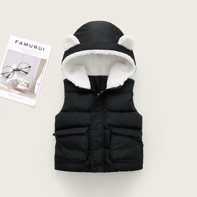 Осень зима 2020 Детский жилет OLEKID толстая теплая куртка без рукавов с капюшоном для