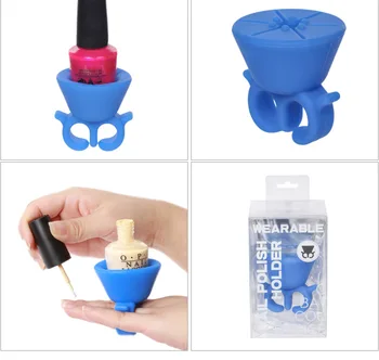 

Silicone Polish Nails Set DIY Rubber Nail Gel Polish Holder Display Varnish Bottle Stand Glue Tilter Feature