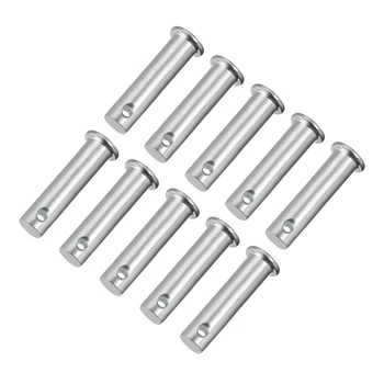 

uxcell Single Hole Clevis Pins,10mm x 40mm Flat Head Zinc-Plating Steel 10 Pcs