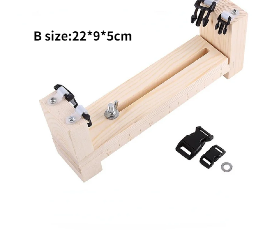 DIY jig solid wood paracord bracelet maker knitting tool Knot