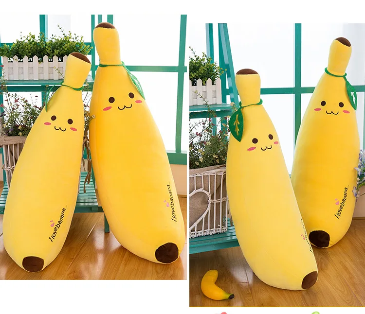 Emulational Fruit Software Banana Creative Plush Toys Girl'S Pillow Gift Customization Logo