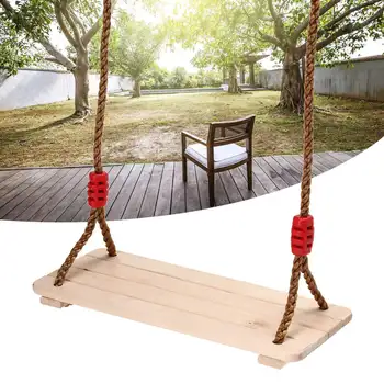 

Outdoor Wood Hanging Rope Seat Kids Children Swing Garden Playground Play Toys Kids Swing Hammock Cuddle Steady Seat Swing