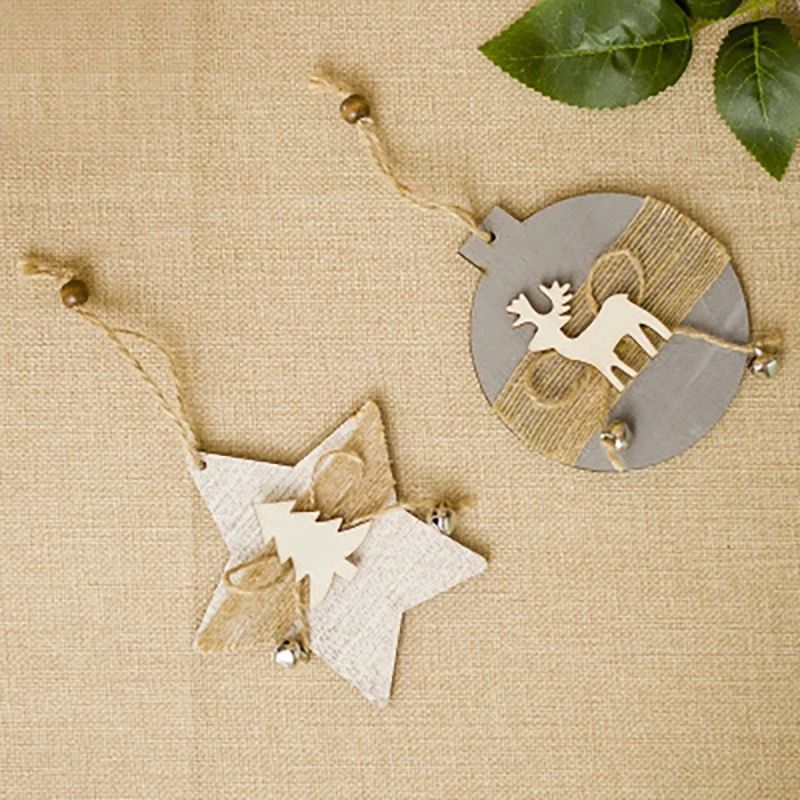 2 шт рождественские деревянные подвески креативные колокольчики листинг