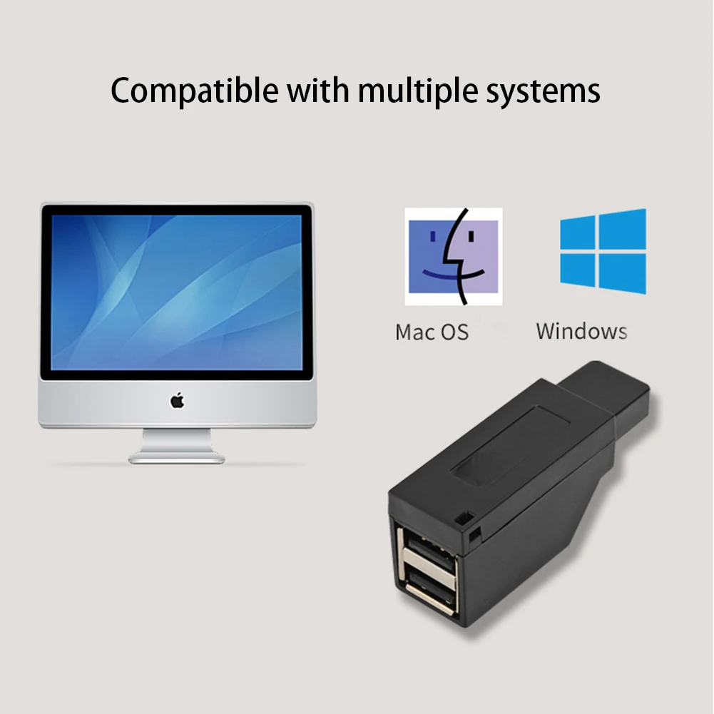 Мини 3 порта USB2.0/USB3.0 сплиттер концентратор высокоскоростной передачи данных сплиттер коробка адаптер для ПК ноутбук MacBook Pro Аксессуары