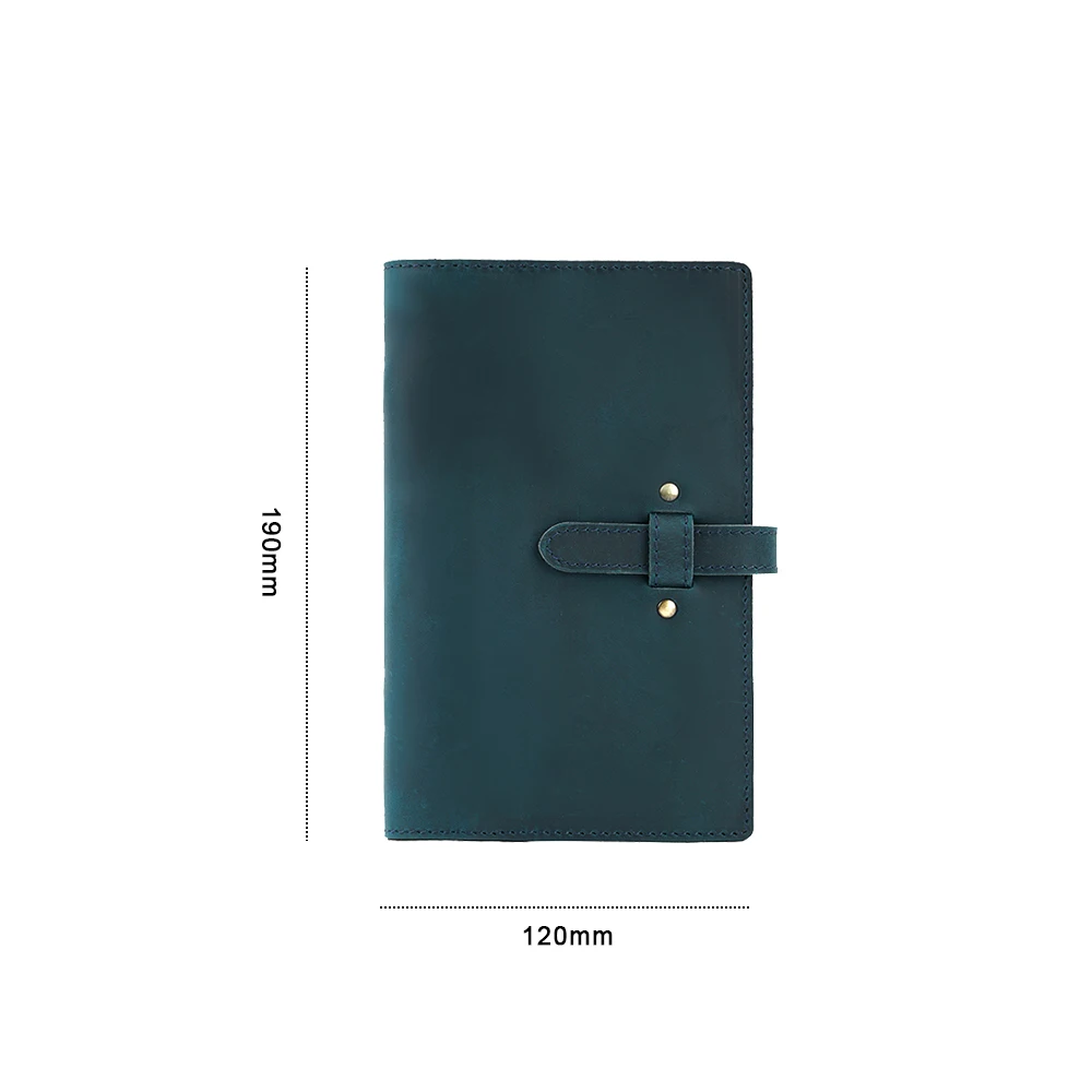 Handnote, винтажный блокнот из натуральной кожи, А5, личный А6, А7, Дневник для путешествий, дневник, планировщик, блокнот, для школы, подарок на день рождения - Цвет: Blue Personal A6