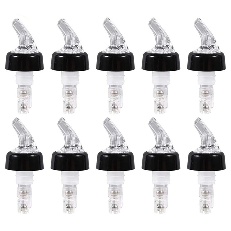 10 Pieces 1Oz Automatic Measured Bottle Pourer Spirit Measure Pourer Drinks Wine Cocktail