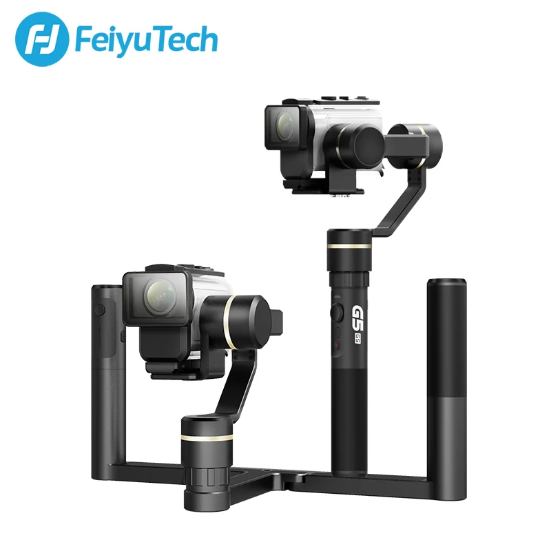 FeiyuTech G5GS ручной карданный 3-осевой Камера стабилизатор для sony AS50 AS50R X3000 X3000R брызг 130 г-200 г Полезная нагрузка - Цвет: G5GS with dual grip