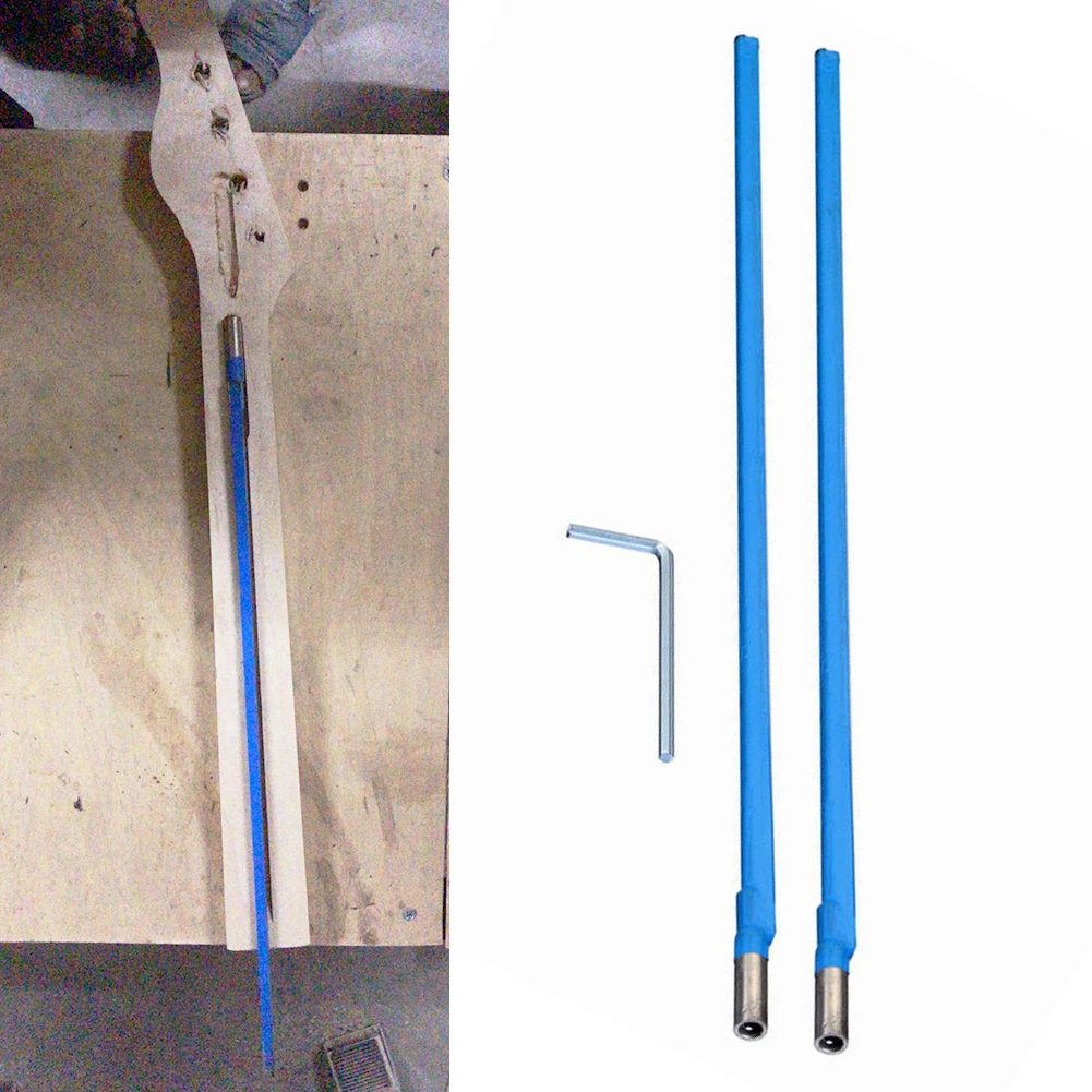 2PCS Dual-use Pole Electric Guitar Truss Rod Steel A3 9X420mm+Wrench High Quality