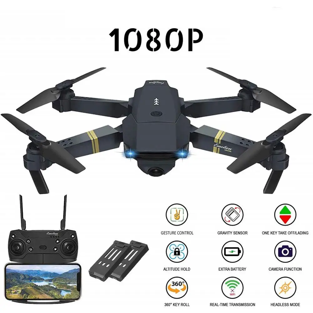 

Willkey 1080p HD Precision RC Drone E58 WiFi FPV with Wide Angle HD Camera High Hold Mode Foldable Arm RC Quadcopter Drone RTF