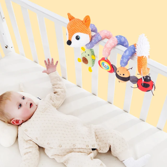New Baby Toys Car Seat Spiral Hanging Toys For Stroller Crib Bar Crib And Car Seat Mobile With BB Squeaker Music Box And Rattles 6