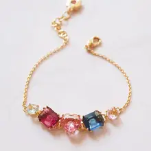 Amybaby ручной работы дизайнерский граненый красочный стеклянный кристалл женский браслет ювелирные изделия для вечерние