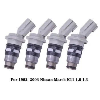 

4Pcs NEW Fuel injector for Nissan Micra II K11 1.0i 16V 1992-2003 1.3i 16V 1992-2000 16600-41B00 16600-93Y00 A46-H02