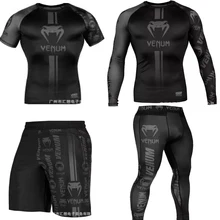 Мужская облегающая футболка с длинным рукавом для бега, компрессионная рубашка Rashguard MMA, спортивная одежда для велоспорта, Спортивная рубашка для спортзала, мужской костюм