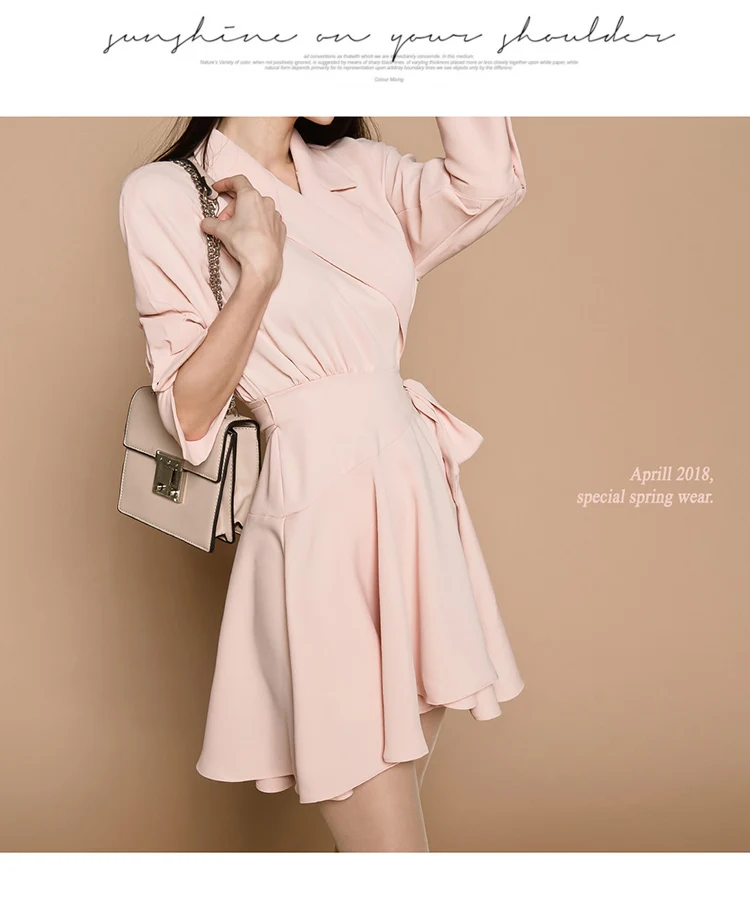 2022 فستان ربيعي نسائي فستان كاجوال أنيق تصاميم كوريه جديد فساتين العيد لعام