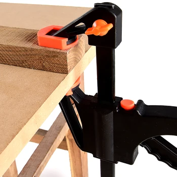 

4 Inch Plastic F Clamps Set Multifunctional Tool Bar F Clamps Clip Grip Quick Ratchet Release Woodworking DIY Hand Tool Kit