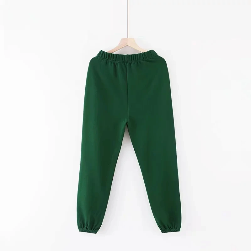 Весенние зеленые черные женские брюки-карго хлопковые брюки с высокой талией повседневные женские брюки штаны для уличного бега шаровары спортивные штаны
