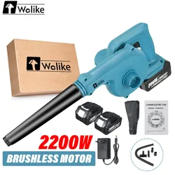 Makita – souffleur d'air électrique sans fil 388VF 2 en 1 220V, nettoyeur de poussière, pour feuilles de jardin, batterie 18V 