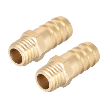 

uxcell Brass Fitting Connector Metric M12x1.75 Male to Barb Hose ID 12mm 2pcs