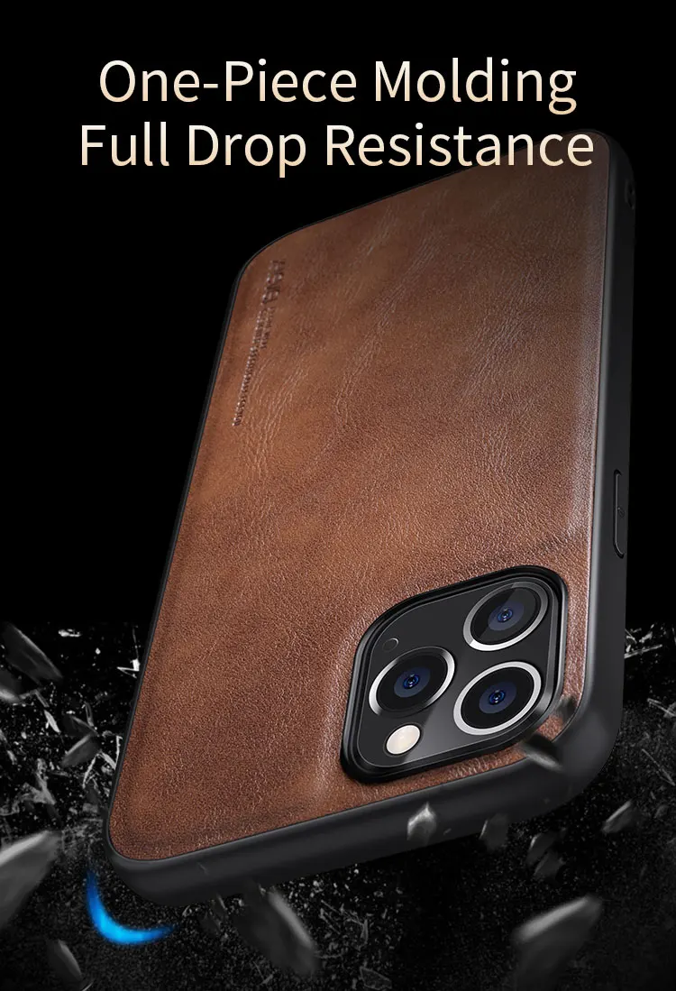 For IPhone 12 12 Pro 12 Max for IPhone 12 Pro Max Case X-Level Retro Leather Soft Silicone Edge Back Cover Case High Quality