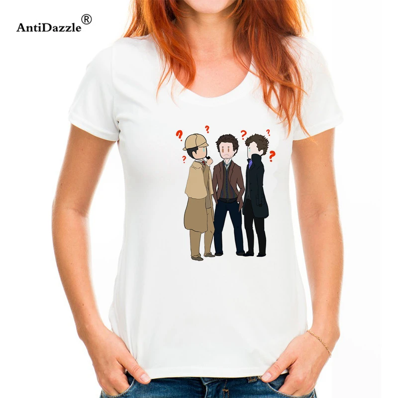 На заказ Chibi sherlocks футболка для женщин Графический Homme для взрослых футболки сайт