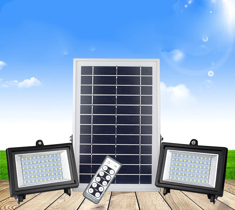 8PCS SMD Solar Power LED Overstroming Licht Zonnepaneel + 2PCS Led Flood Lamp Waterdicht Solar Wandlamp LED Outdoor Tuin Verlichting