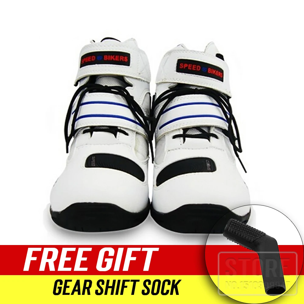 Motorcycle Soft Microfiber Leather boots Motobiker shoe protector motorbots Speed biker Moto Shoes Racing boot