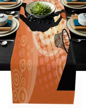 

Basketball Shooting Sports Table Runner Wedding Table Decoration Dinning Table Runners Placemat Christmas Decor Tablecloth