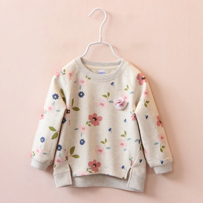 

Autumn Baby Girls Long Sleeve T-Shirts Kids Letters Floral Print Tops Tees Casual Blouse